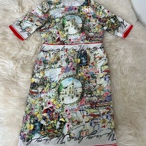 Colorful Graphic Print Dress
